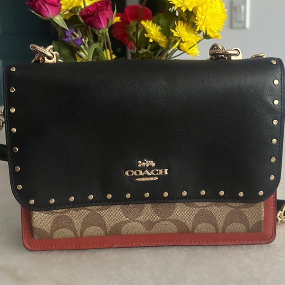 Coach mulity colors and patterns Studded bag - Picture 1 of 9